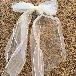 Elegant Sheer White Bow